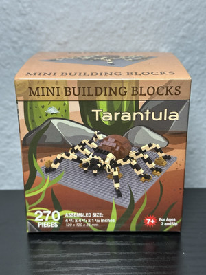 Mini Building Blocks Tarantula Spider 270 Piece 4 3/4 X 4 3/4 X 1 3/8 Brownish