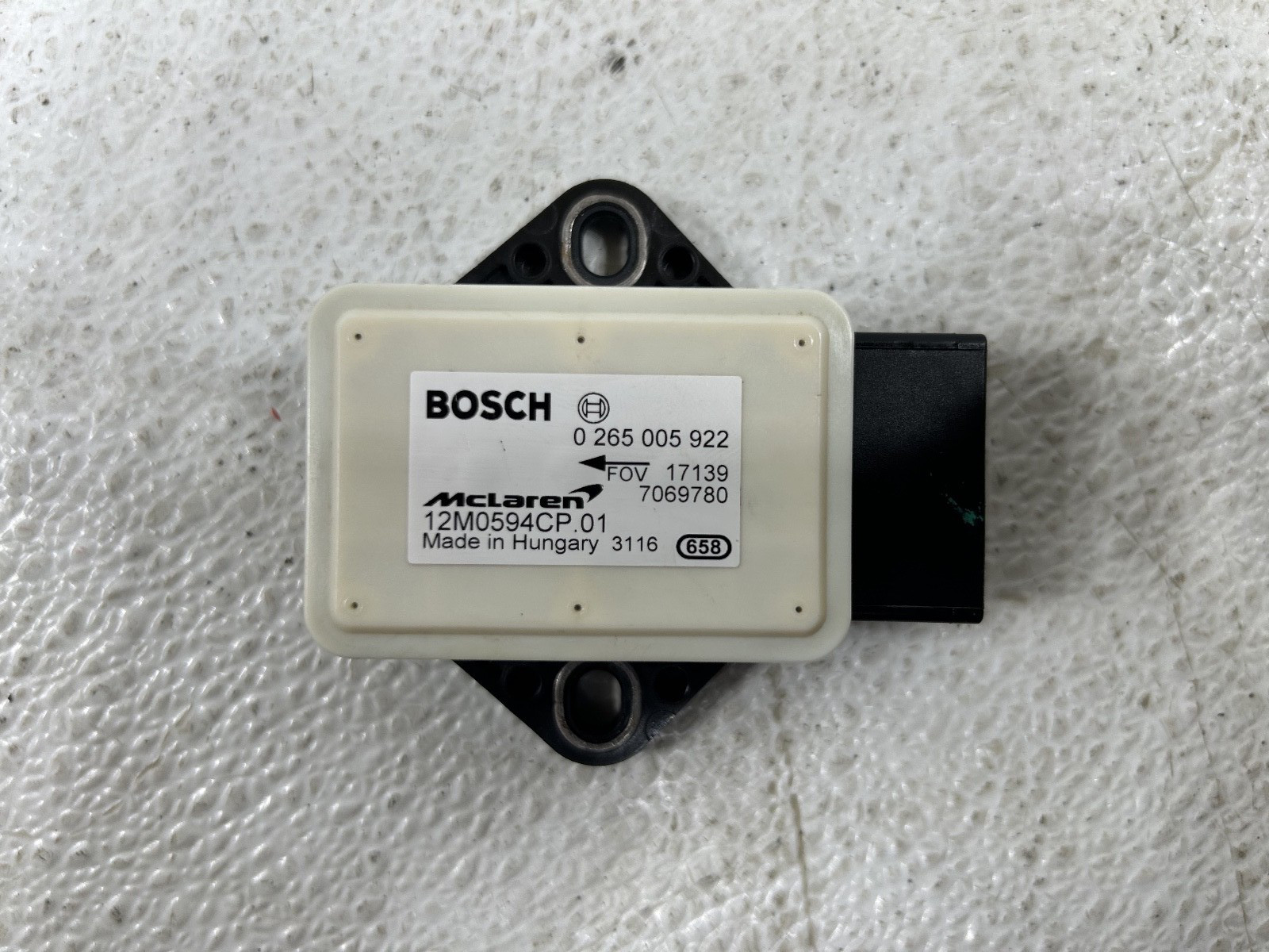 2016-2021 MCLAREN 570S YAW TURN RATE SENSOR CONTROL MODULE OEM 12M0594CP
