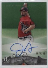 2014 Bowman Platinum Prospects Green Refractor /399 Jake Barrett #AP-JB Auto fm0