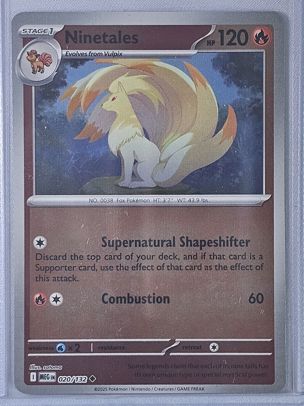 #020/132 Ninetales | ME01: Mega Evolution Near Mint or Better - NM