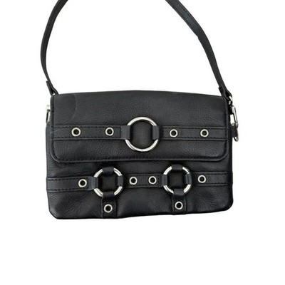 WILSONS LEATHER Mini Biker Bag in Black Leather