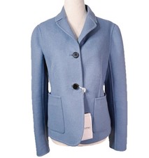 Valentino Powder Blue Angora Wool Blazer Jacket IT 42 NWT 3990 Made In Italy