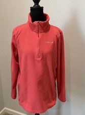 Women s Avalanche Pink Fleece 1/4 Zip Pullover Size Large