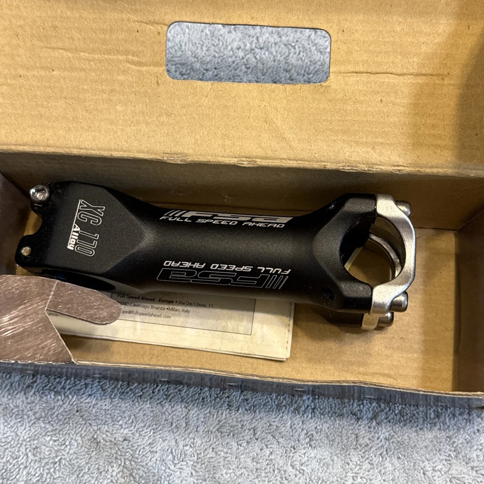 FSA XC 110 Stem 1-1/8" 110mm 25.4 Clamp - 6° - Threadless Ti Bolts Black [ssg] - Image 2 of 4