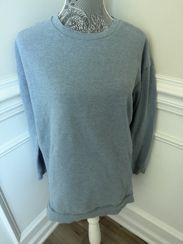 Art Class Girls Heather Blue Distress Long Sweater Size XXL 16/18
