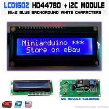 1602 BLUE LCD 16x2 HD44780 with IIC I2C Serial Interface Adapter Module Display