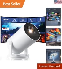 Mini Projector with WiFi and Bluetooth, Built-in Apps, Smart Portable Project...