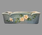 Vintage Roseville Blue White Rose Art Pottery Window Planter Vase 382-9"