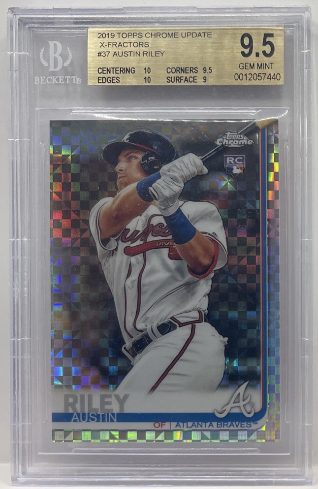 2019 Topps Chrome Update Xfractor Austin Riley RC #085/199 BGS 9.5 Rookie Braves