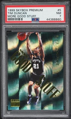 1999 Skybox Premium Good Stuff More Good Stuff Tim Duncan /99 #5 PSA 7