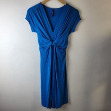 Seraphine Women 8 Blue Short Tie Stretch Dress Formal Career Casual Maternity