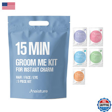 Naisture 15 Min Groom Me Kit Skincare Gift Set for Men All-in-One Bundle