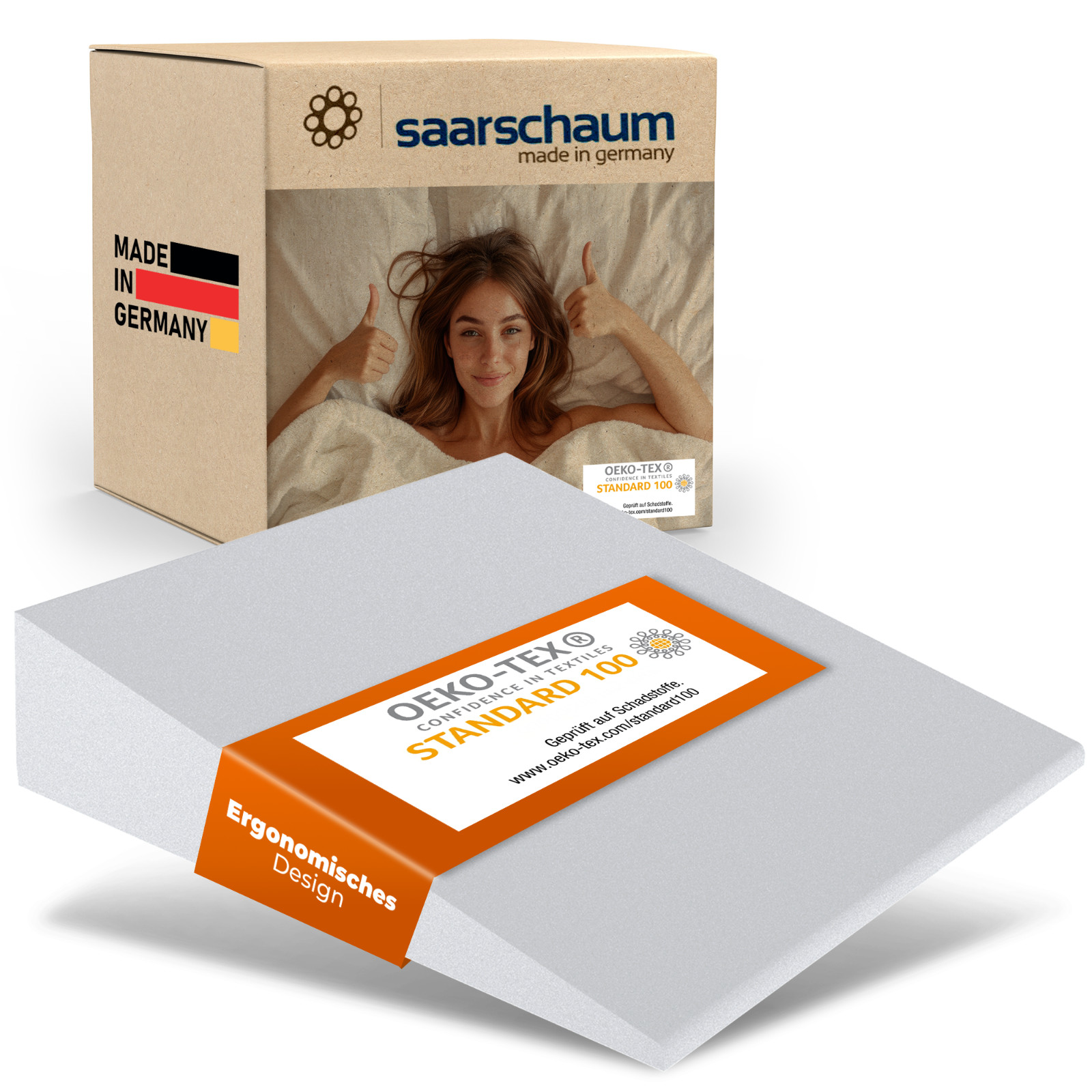 Schaumstoffkeil für Bett & Sofa • Lagerungskissen • Erhöhungskeil • Anti Reflux