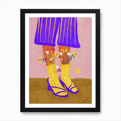 Modische Socken Kunstdruck gerahmt gerahmt Wandbild Poster Leinwanddruck Bild