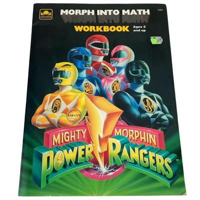Power Rangers Morph Into Math Workbook Golden 1994