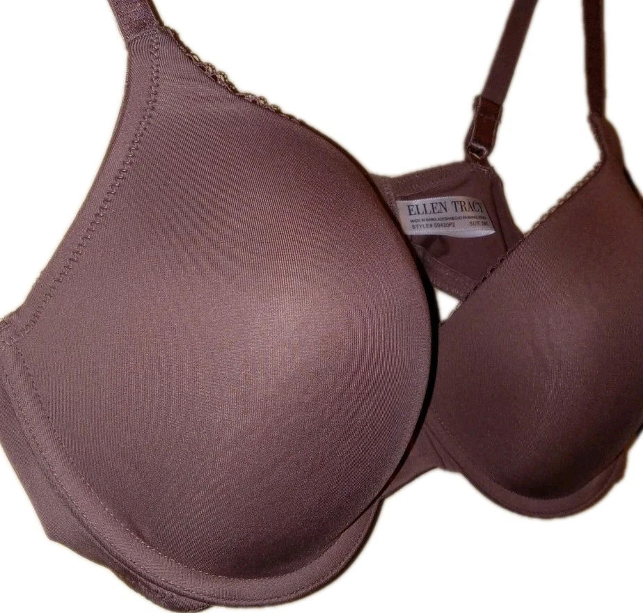 ELLEN TRACY Talla 38C LATTE CAMISETA SUJETADOR 59420P2 acolchado aros femenino Foto 2 de 4