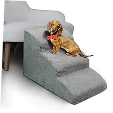 3 Steps High Density Foam Dog Stairs Ramps,Non-Slip Pet Steps for Older