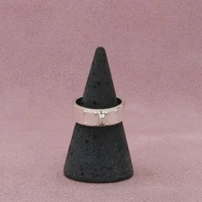 tiffany & co sterling silver hardwear charm holder dangle band ring size 6.75