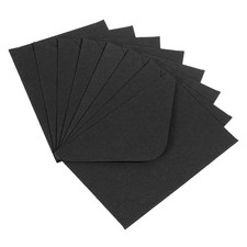 50 Paket Mini Briefumschläge Mini Geschenkkarte Business für Begrüßung Schwarz