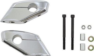 Baron Custom Accessories Liner Pullback Handlebar Risers Chrome BA-7422-00