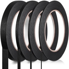 4 Rolls Pinstripe Tape, Masking Tape in 1/16, 1/8, 1/4 and 1/2 Inch Wide, for...