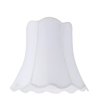 34001 Transitional Scallop Bell Shape Spider Construction Lamp Shade in White...