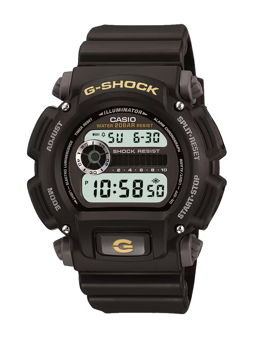 Casio DW9052-1B, G-Shock 200 Meter Watch, Chronograph, Resin Strap