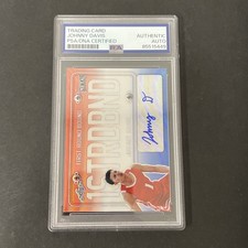 2022 Leaf Metal Draft #FRB-JD1 Johnny Davis Red White Blue 5/7 signed card PSA