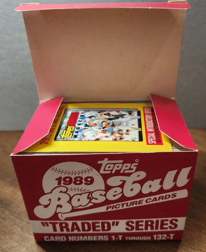 1989 TOPPS TRADED BB BOXED SET, w/GRIFFEY/RYAN/SANDERS/R.JOHNSON, BRAND NEW COND - Image 2 of 4