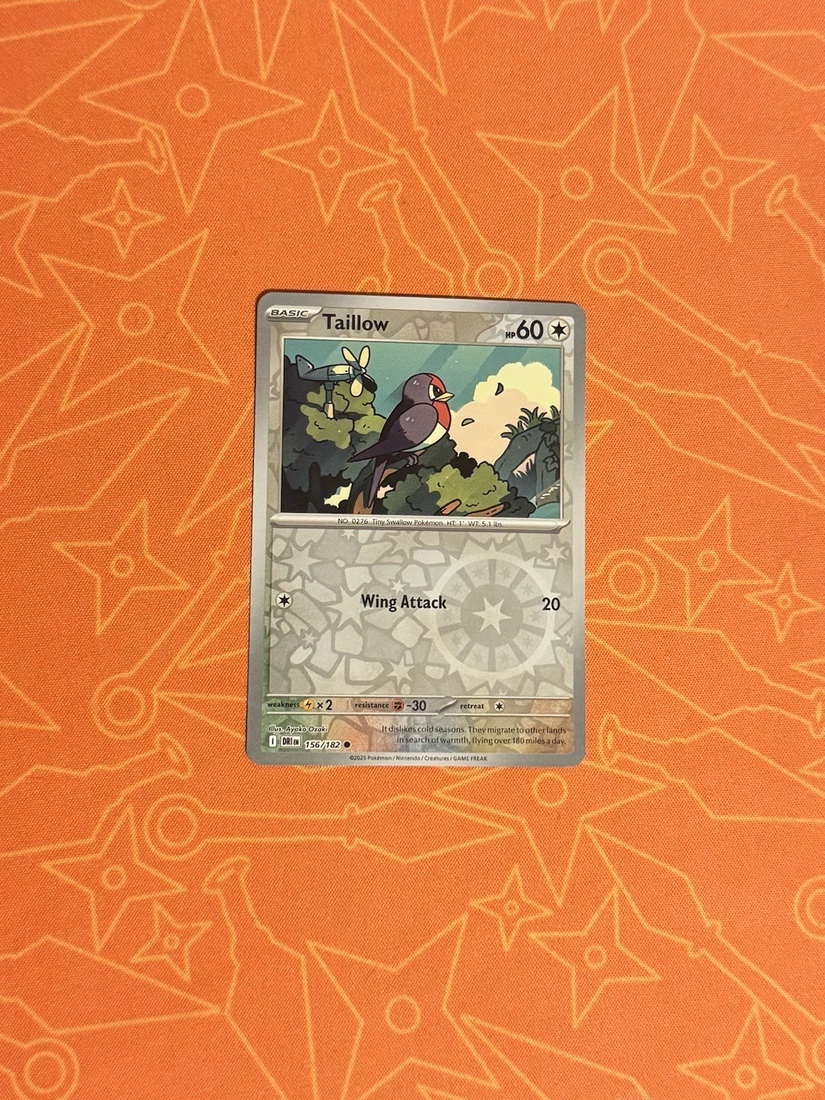 Taillow (Reverse Holo) - 156/182 - Destined Rivals - NM/M - Pokemon