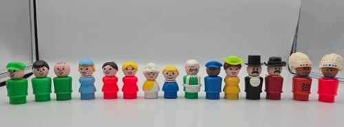 #M VINTAGE Lot of 15 Fisher Price Little People Figures 1970’s RARE