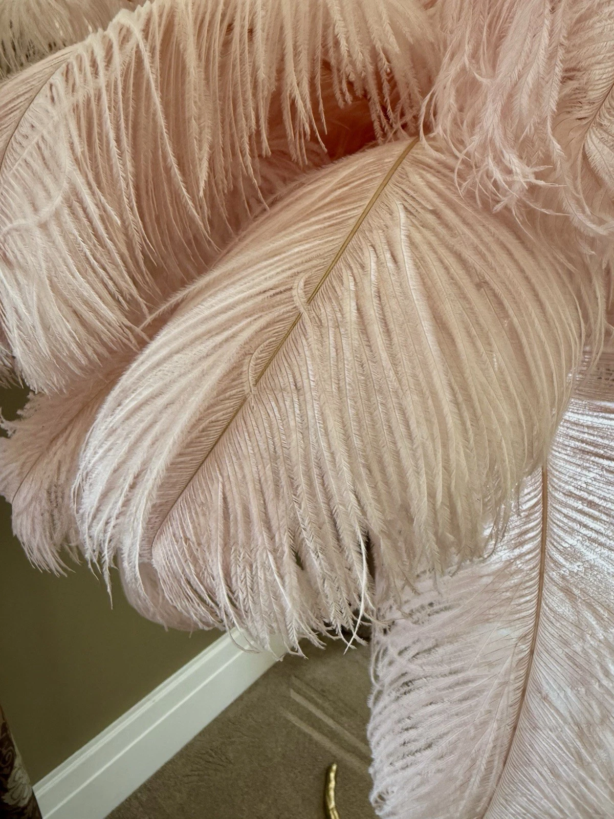 Gallery image 3 for Ostrich Feather Burlesque Floor Lamp With Brass Stand RRP £1,276