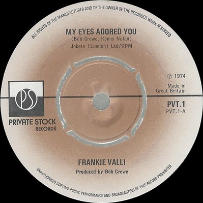 Frankie Valli - My Eyes Adored You (7'', Single)