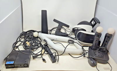 Sony PlayStation PS4 VR1 Bundle with 2 Motion, Aim Controller MORE!! Complete
