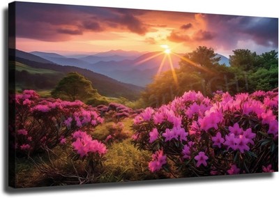 Blue Ridge Parkway North Carolina Appalachian Mountains In Spring Poster Art 