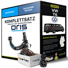 Für VW T6 Kasten,Bus Anhängerkupplung abnehmbar +eSatz 7pol 04.15-09.19 NEU AHK