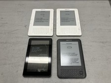 Lot of 4 Amazon Kindles - 2nd Gen x2, 3rd Gen x1, Fire 1st Gen x1