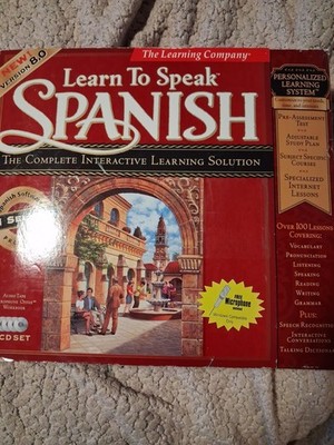 THE LEARNING COMPANY Learn to Speak Spanish Vers 8 COMPLETE INTERACTIVE SOLUTION