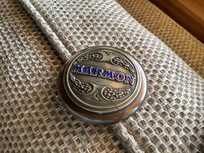 Vintage Marmon Solid Metal Automobile Badge 1930 s Emailled Beautifully Tactile