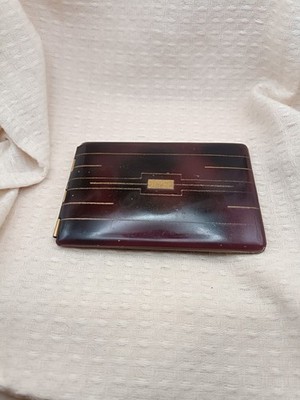 Altes Zigarettenetui Art Deco Vintage 30/50er Jahre Metall bemalt