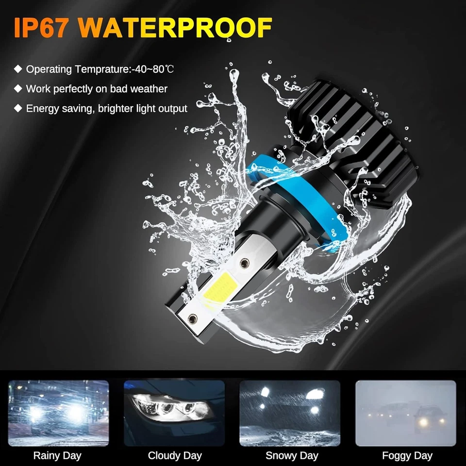 Faro LED bombillas de haz alto bajo 6000 k para Chevrolet Malibu 2004 2005 H11/H9/H8 Foto 4 de 4