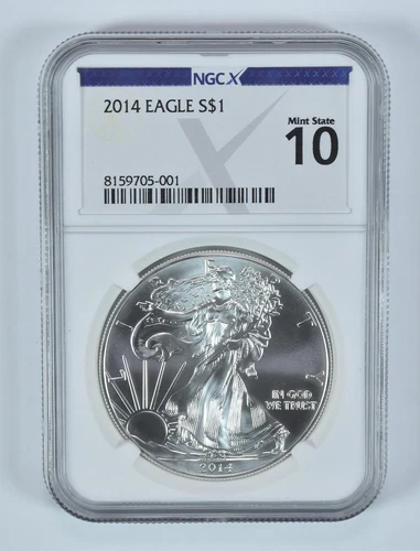 2014 American Silver Eagle Mint State 10 NGC X NGCX *3094