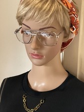 Safilo Elasta 3050 Eyeglasses Silver Frame-Clear Lenses-New-Made in Italy