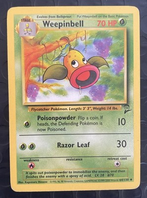 WEEPINBELL - 64/130 - Base Set 2 - Pokemon Card