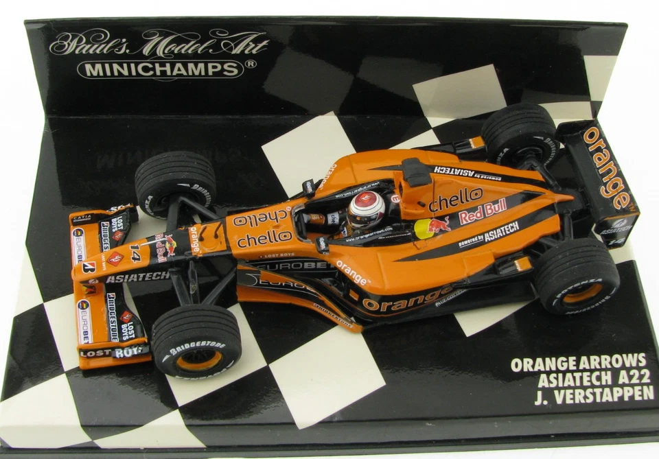 MINICHAMPS Orange Arrows Asiatech A22 Jos Verstappen 1:43 Model Formel 1 F1 - Bild 3 von 4