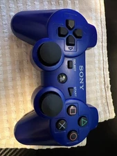 Sony PlayStation 3 PS3 Dualshock Wireless Metallic Blue OEM Controller Tested