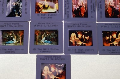 D327 9x Dias/Movie Slides HOCUS POCUS Bette Midler, Sarah Jessica Parker
