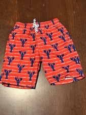 NTW Lizens Toddler Swim Shorts Red with Lobsters