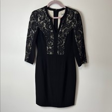 Eliza J Bodycon Black Lace Dress 6