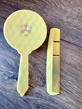 Vintage Handheld Brush And Comb Set Baby Child